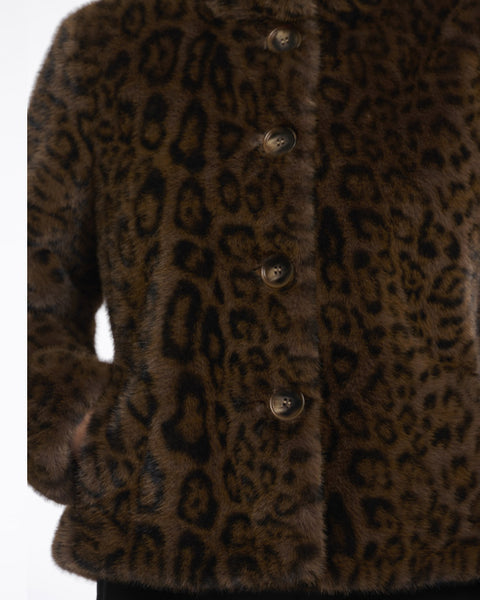 Vie Faux Fur Jacket Leopard