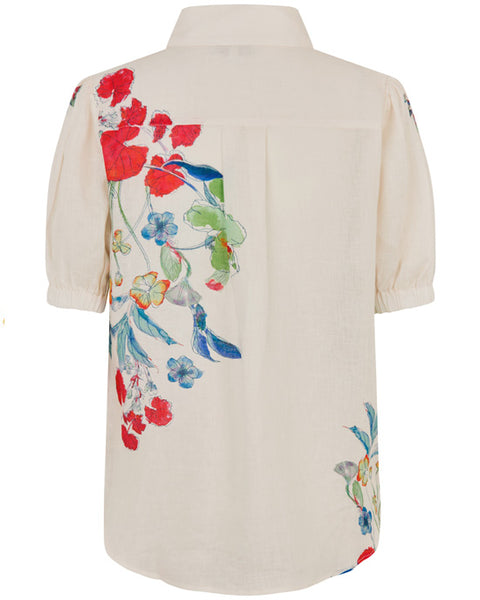 Violeta Shirt Floral Leche - shopatstocks