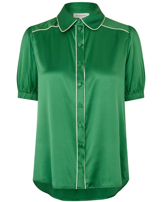 Violeta Silk Shirt Park Green