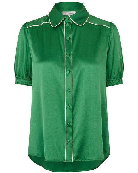 Violeta Silk Shirt Park Green - shopatstocks