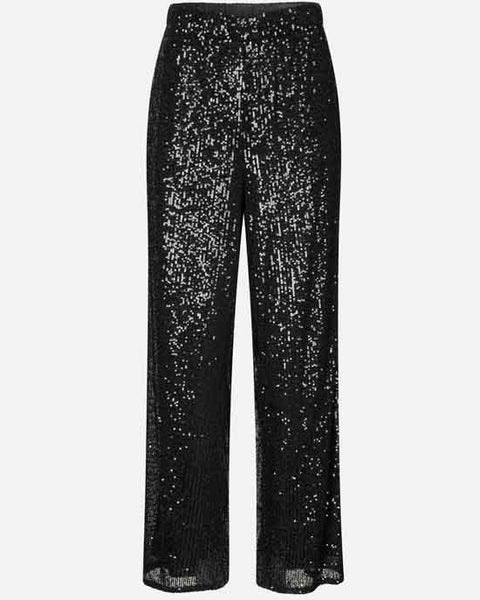 Moon Sequin Trousers Black