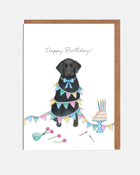 Lottie Murphy Labrador & Bunting Card