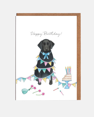 Lottie Murphy Labrador & Bunting Card - shopatstocks