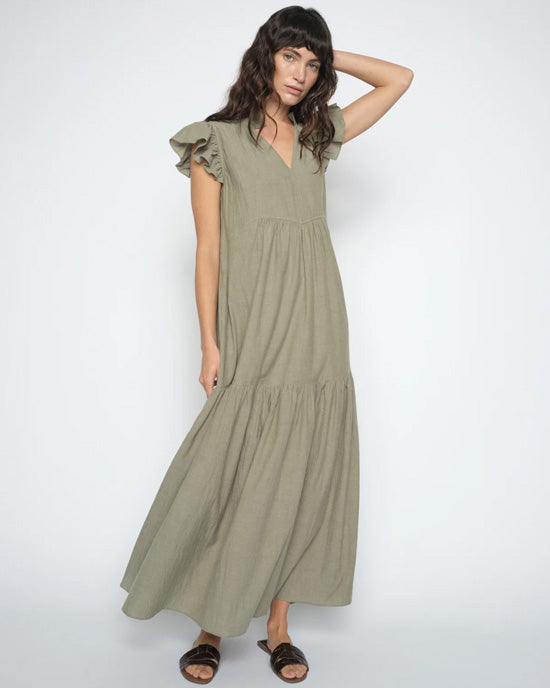 Waldy Izha Dress Burnt Olive - shopatstocks