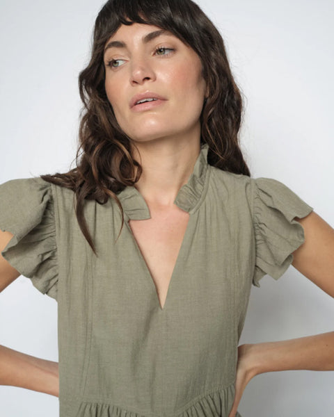 Waldy Izha Dress Burnt Olive - shopatstocks