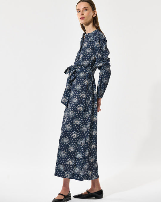 Yanna Dress Ikebana Blue