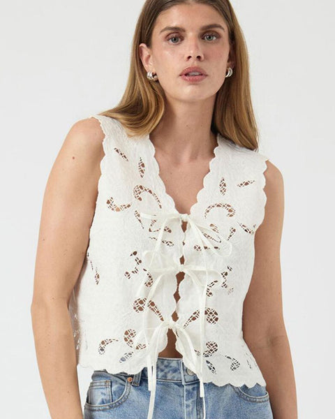 Yasthea Tie Top White