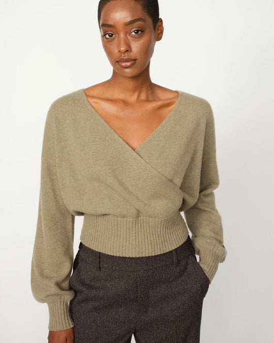 Ady Cashmere Wrap Knit Brindle