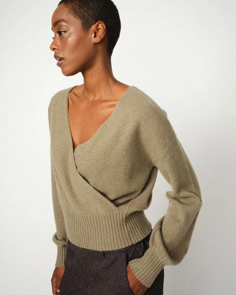 Ady Cashmere Wrap Knit Brindle