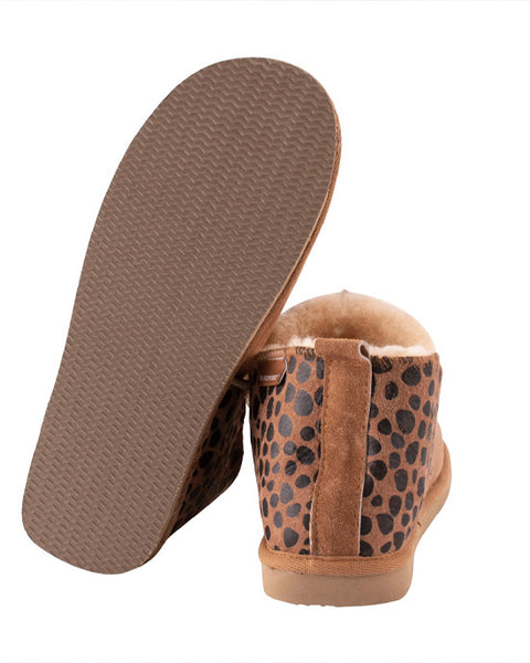 Annie Slippers Leopard Chestnut