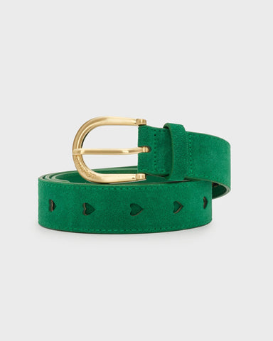 Cut It Out Heart Belt Evergreen - shopatstocks