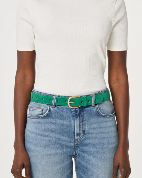 Cut It Out Heart Belt Evergreen - shopatstocks