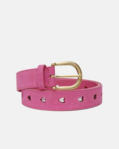 Cut It Out Heart Belt Pink Candy