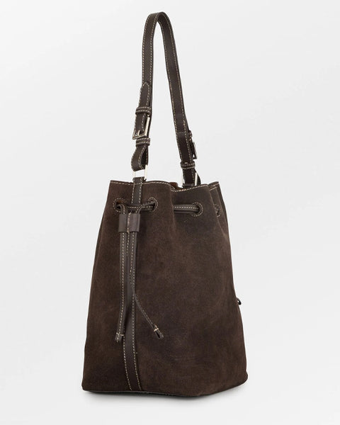 Suede Bucket Bag  Chocolate Torte