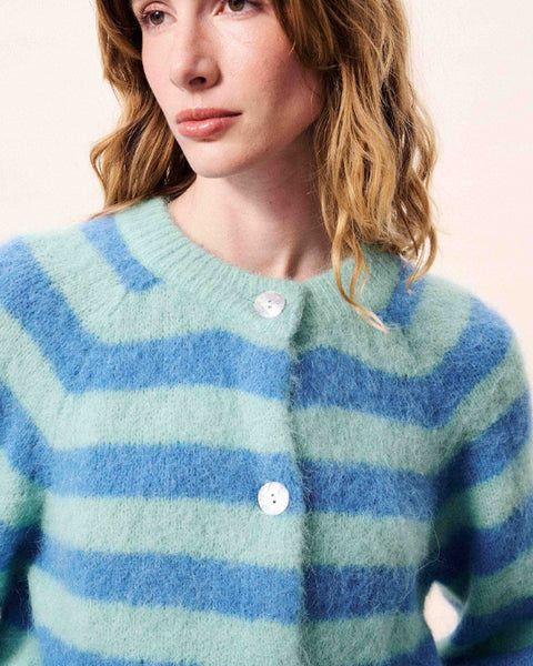 Cardigan Stripe Azur Blue - shopatstocks