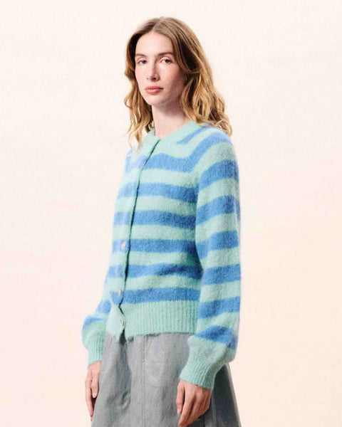 Cardigan Stripe Azur Blue - shopatstocks