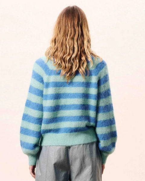 Cardigan Stripe Azur Blue - shopatstocks