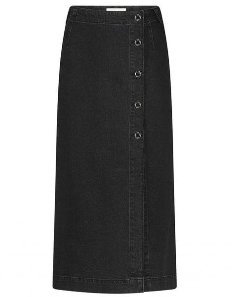 Carmel Denim Skirt Washed Black