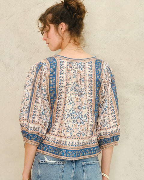 Cass Print Jacket Navy