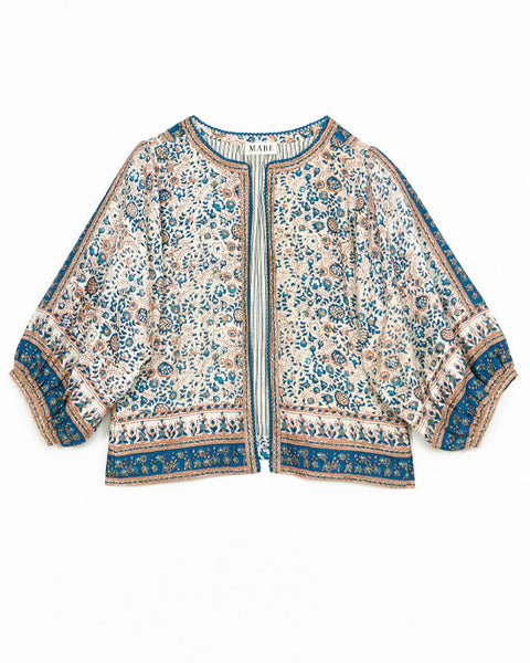 Cass Print Jacket Navy