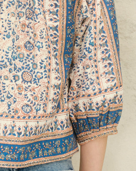 Cass Print Jacket Navy