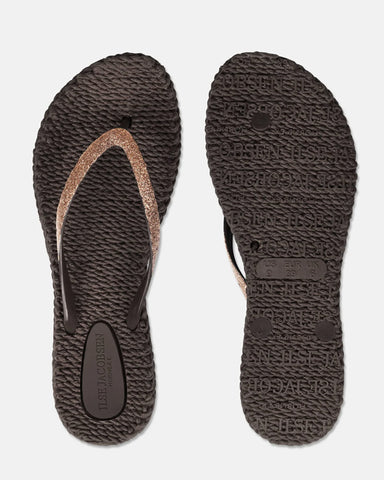 Glitter Flip Flops Prune