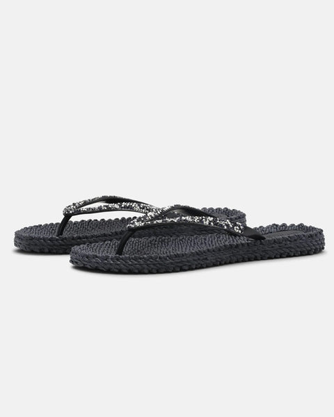 Flip Flops w Rhinestones Dark Indigo - shopatstocks