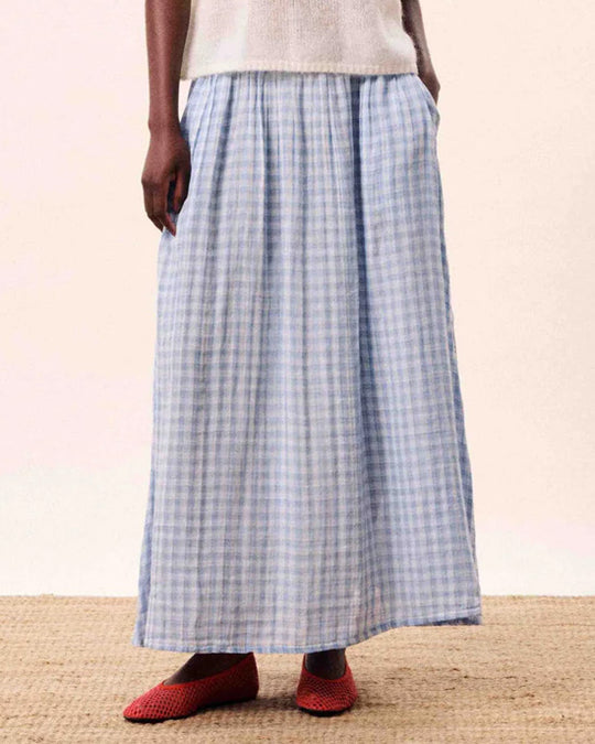 Cobalt Skirt Blue Check