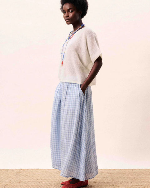 Cobalt Skirt Blue Check - shopatstocks