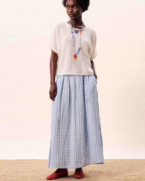 Cobalt Skirt Blue Check - shopatstocks