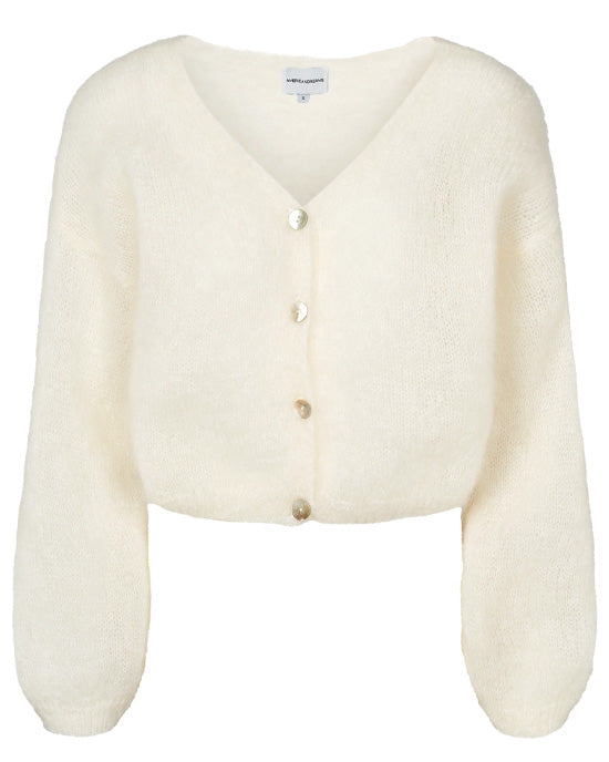 Cornelia Cropped Cardigan White