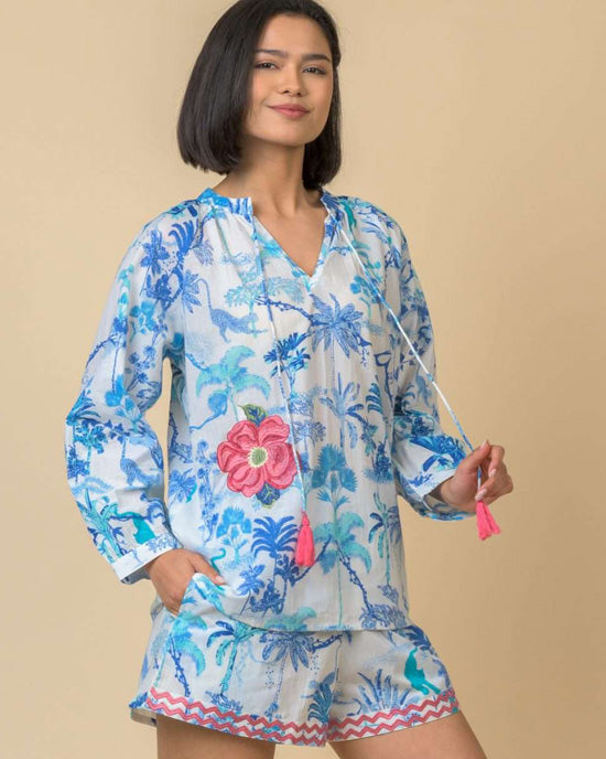Cosmo Co-Ord Toile Blue - shopatstocks