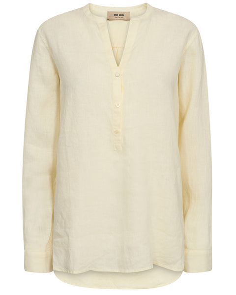 Danna linen blouse lemon icing