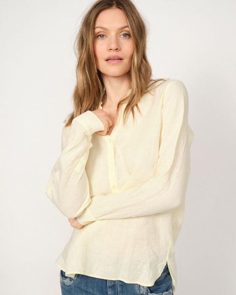 Danna linen blouse lemon icing