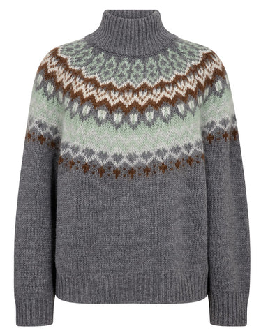 Daya Fjord Highneck Knit Thunderstorm