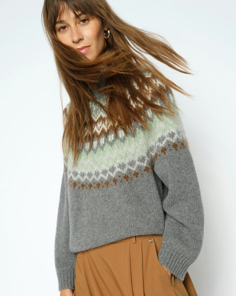Daya Fjord Highneck Knit Thunderstorm