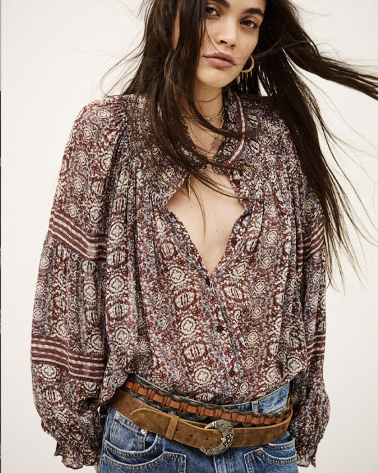 Denna Blouse Burgundy