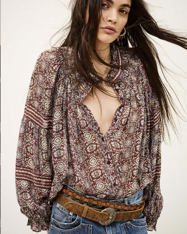 Denna Blouse Burgundy