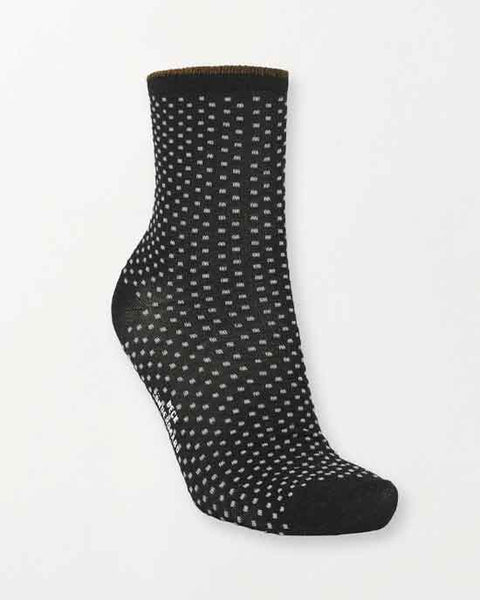 Dina Small Dots Sock Black
