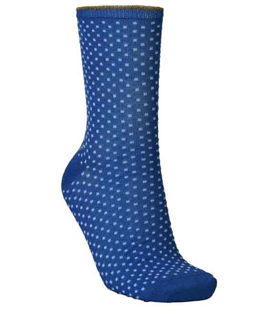 Dina Small Dots Sock Twilight Blue