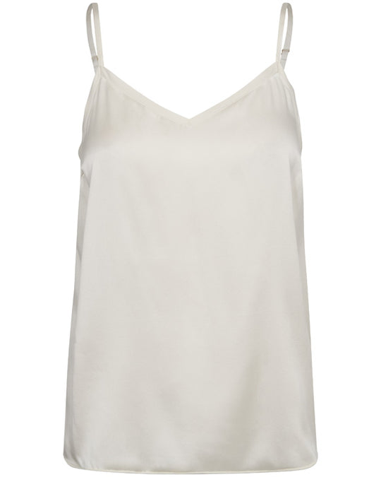 Ditte Silk Singlet Ecru