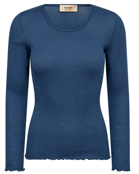 Elaine O-LS Seamless Tee Ensign Blue