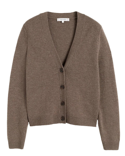 Elbow Patch Cardigan Mushroom