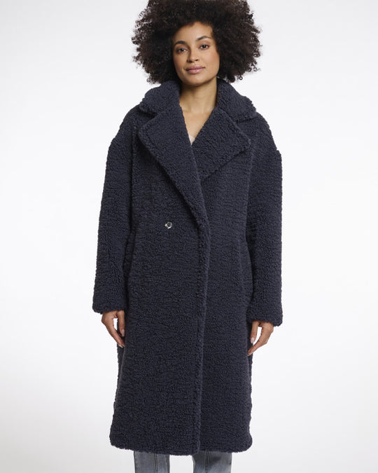 Elicia Teddy Coat Night Grey