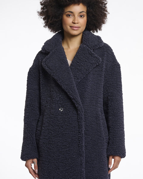 Elicia Teddy Coat Night Grey