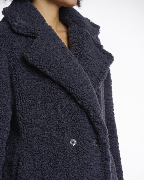 Elicia Teddy Coat Night Grey
