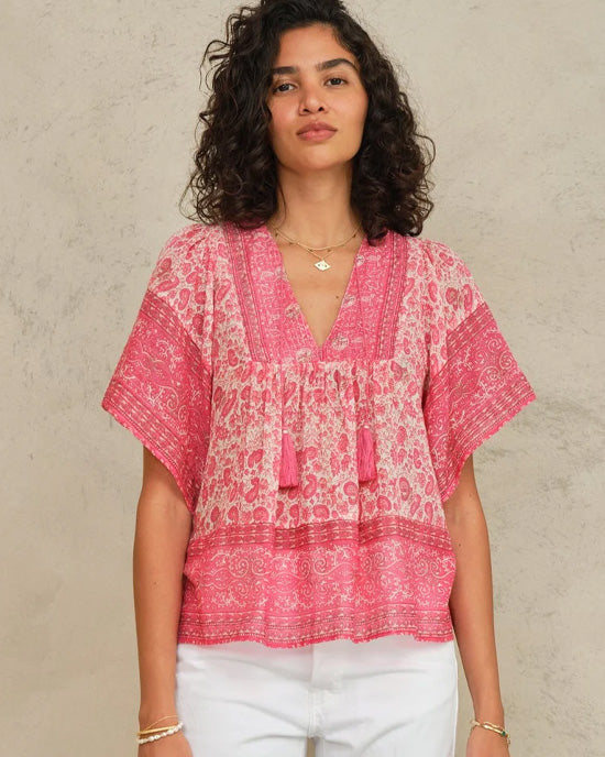 Esti Short Sleeve Top Pink - shopatstocks
