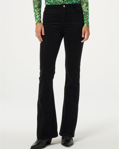 Eva Flare Trousers Black Corduroy