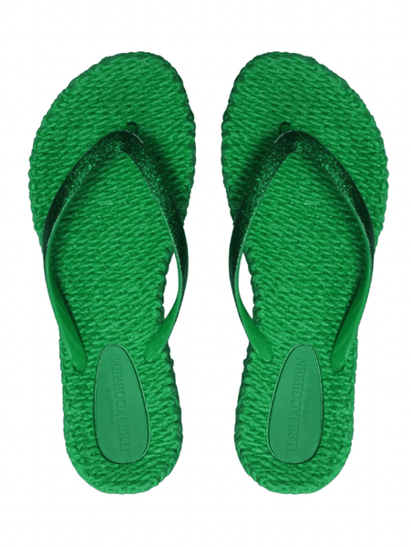 Glitter Flip Flops Fern Green