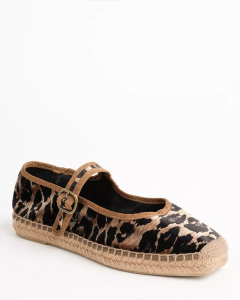 Flora Leopard Velvet Espadrille - shopatstocks